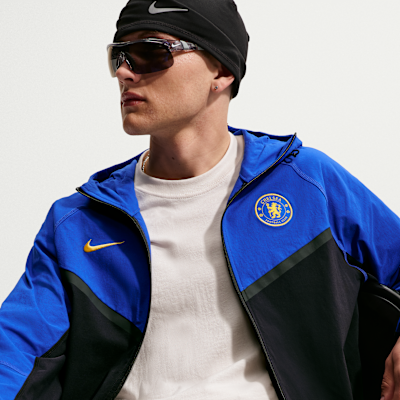 Chelsea F.C. Tech Windrunner Men's Nike Football Woven Full-Zip